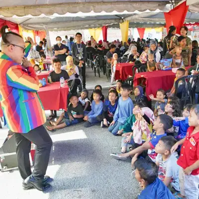 A man giving speech